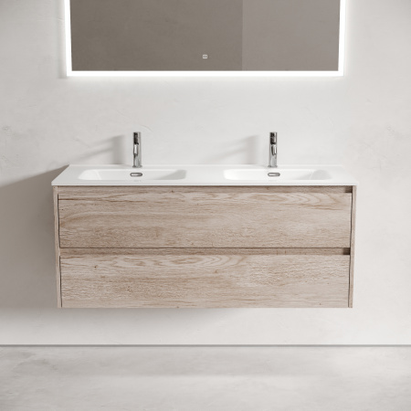 Тумба под раковину Sancos Libra LB120-2EG 119х45х50 подвесная цвет дуб галифакс натуральный